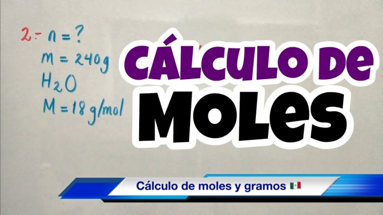 Formula de numero de moles